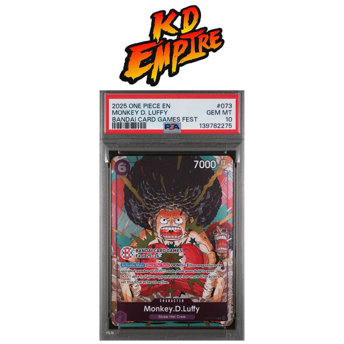 PSA10 ルフィ プロモ P-073 アフロ