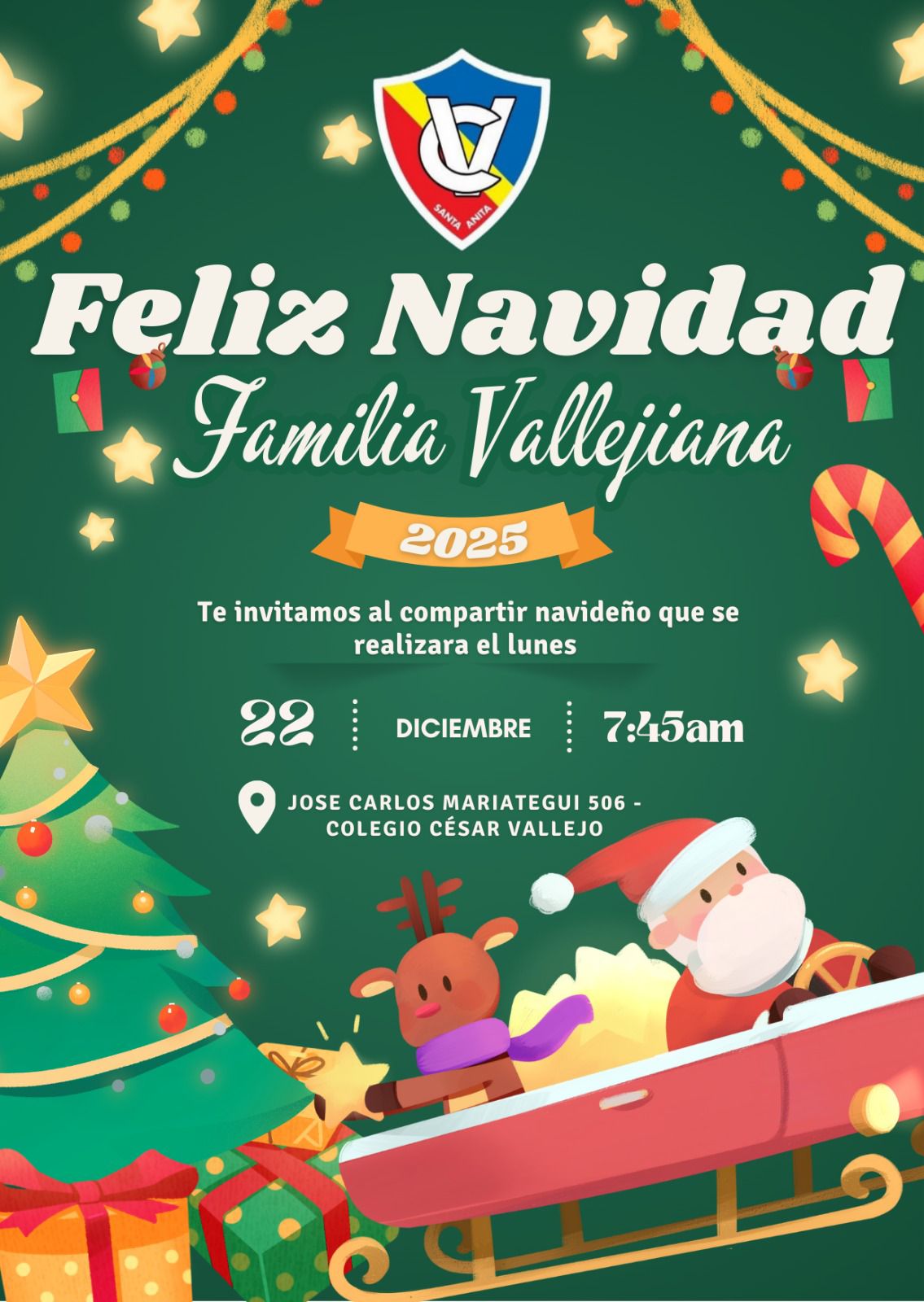 IEP - 🎄 Invitación al Compartir Navideño Vallejiano 🎄 Queridas familias ...
