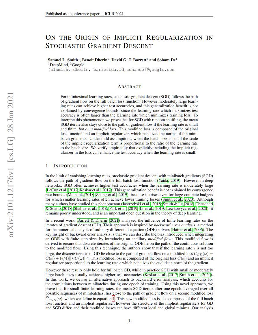 Montreal.AI - On the Origin of Implicit Regularization in... | Facebook