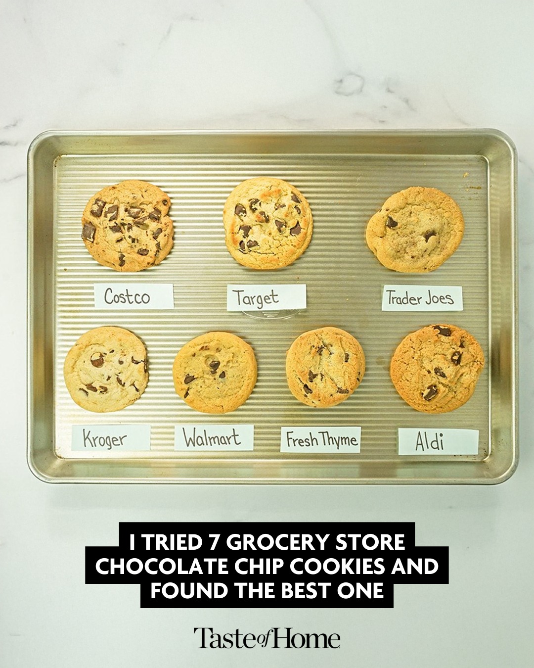 We sampled seven chocolate chip cookies from in-store bakeries to