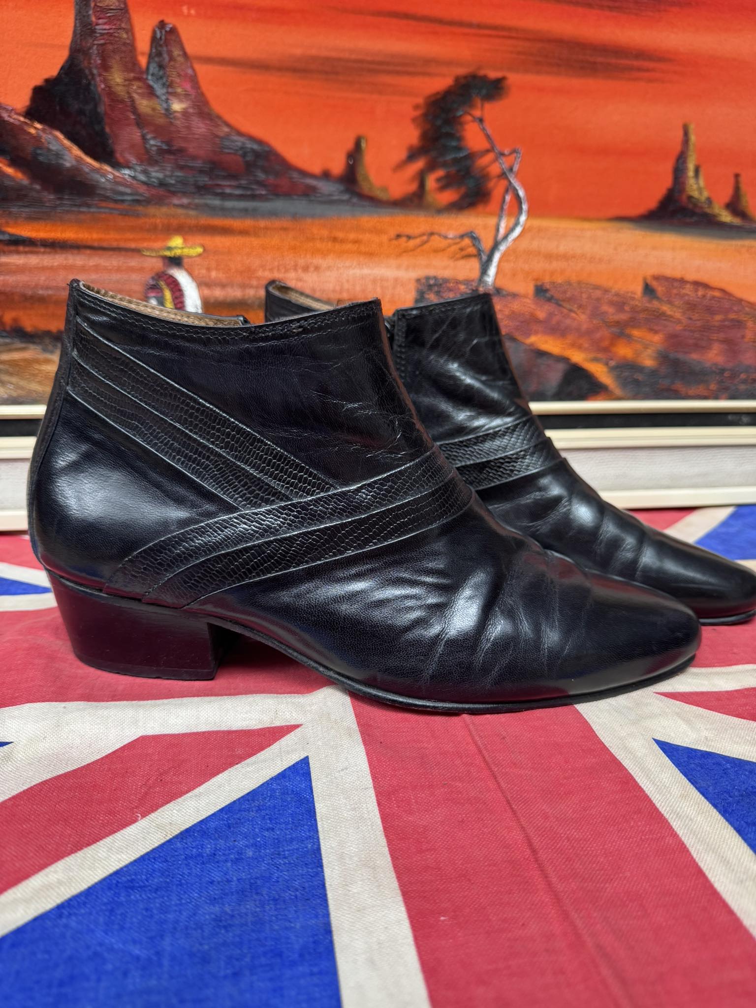 Vintage very late 70s early 80s Pierre Cardin leather ankle boots 