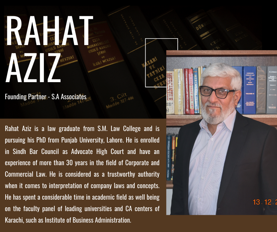 S.A. Associates - Introducing our team: Mr. Rahat Aziz -... | Facebook