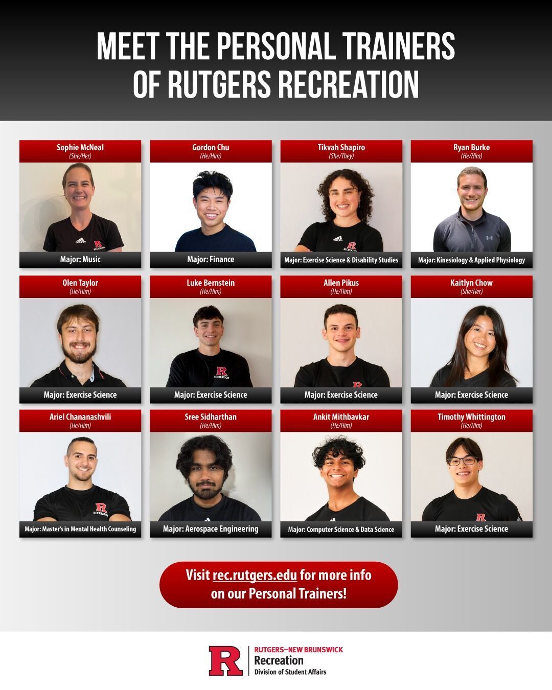 Meet the Personal Trainers of Rutgers... - Rutgers Recreation | Facebook