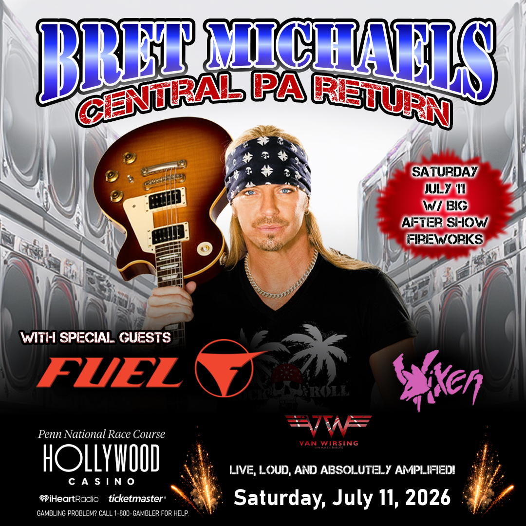 We're excited to announce Bret Michaels Central PA Return with
