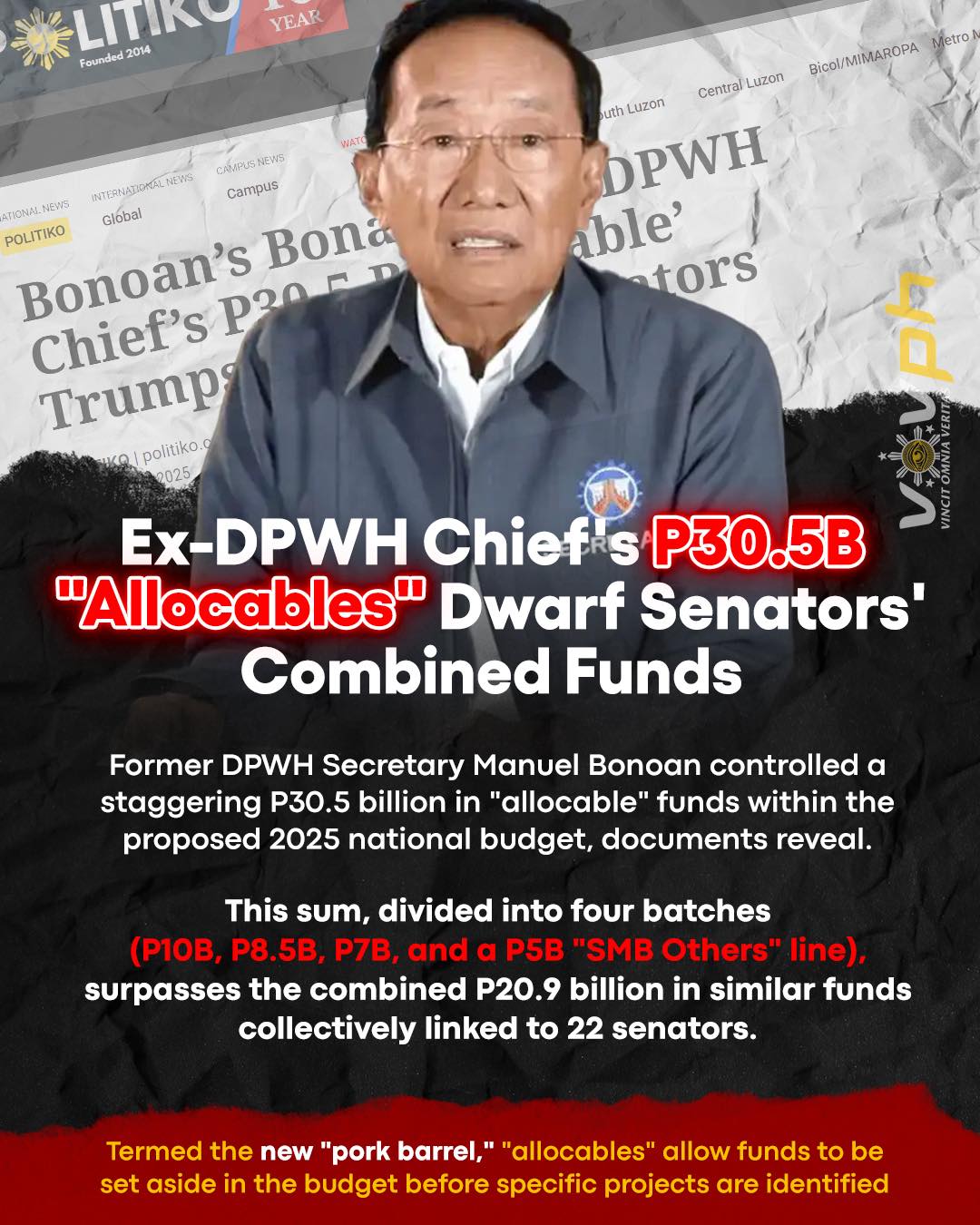 VOVph - Former DPWH Secretary Manuel Bonoan reportedly holds ₱30.5 ...