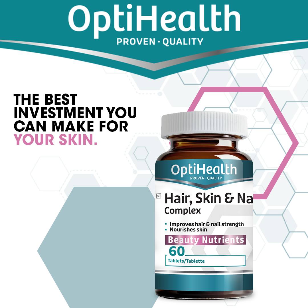 Invest in your skin. Optihealth takes pride in providing the essential vitamins and nutrients your skin, hair and nails need to thrive. Packed with high-quality ingredients like biotin, collagen and zinc, it's