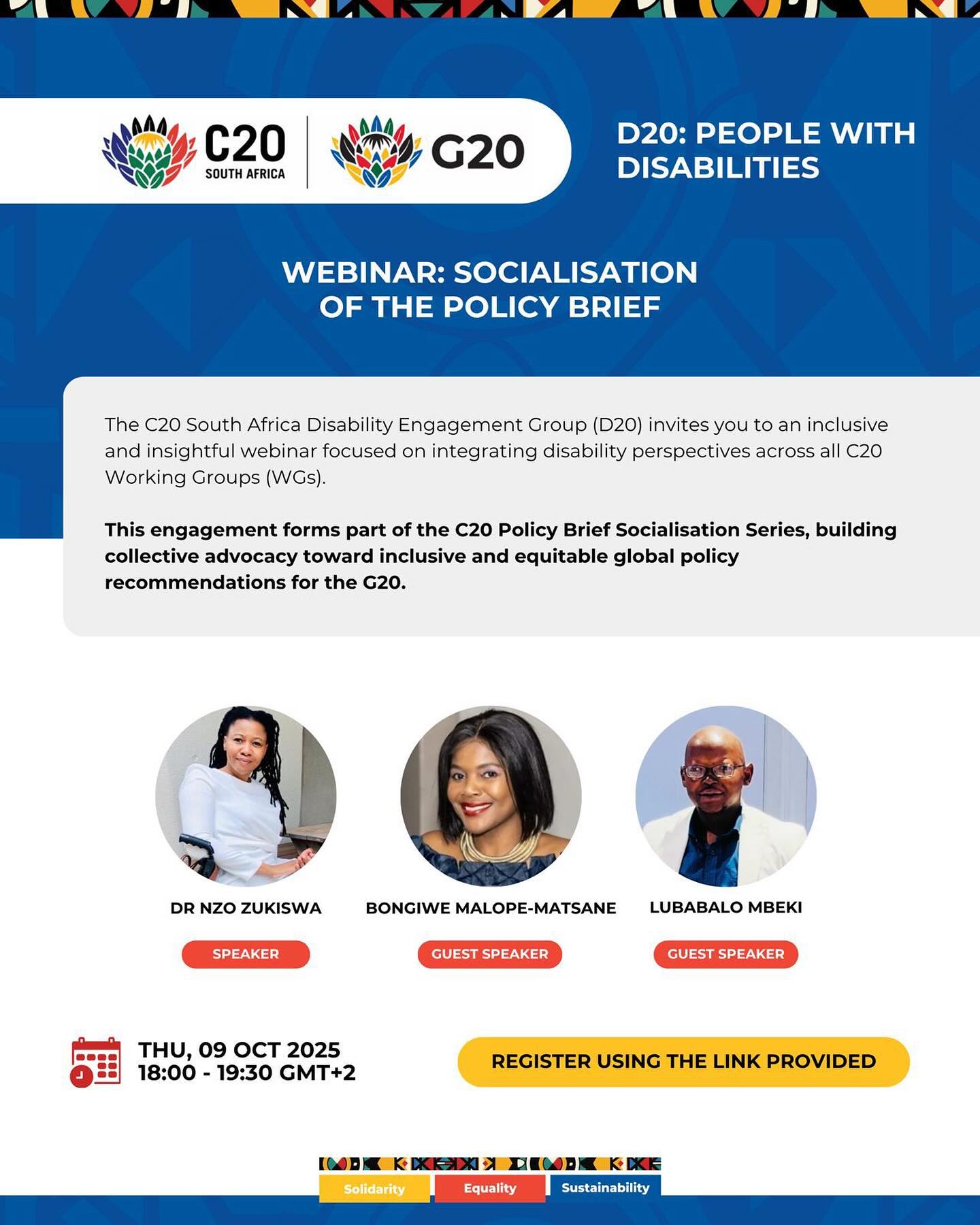 National - Be part of a critical discussion on mainstreaming disability ...