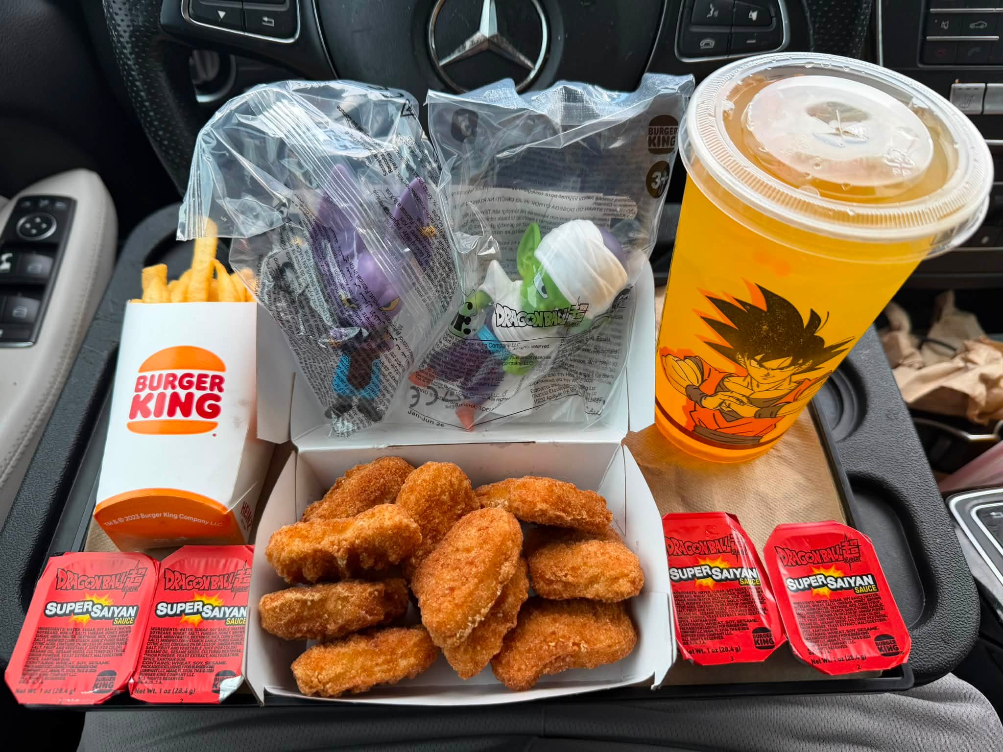 Burger King's Dragon Ball Power Up Pack meal with Super Saiyan