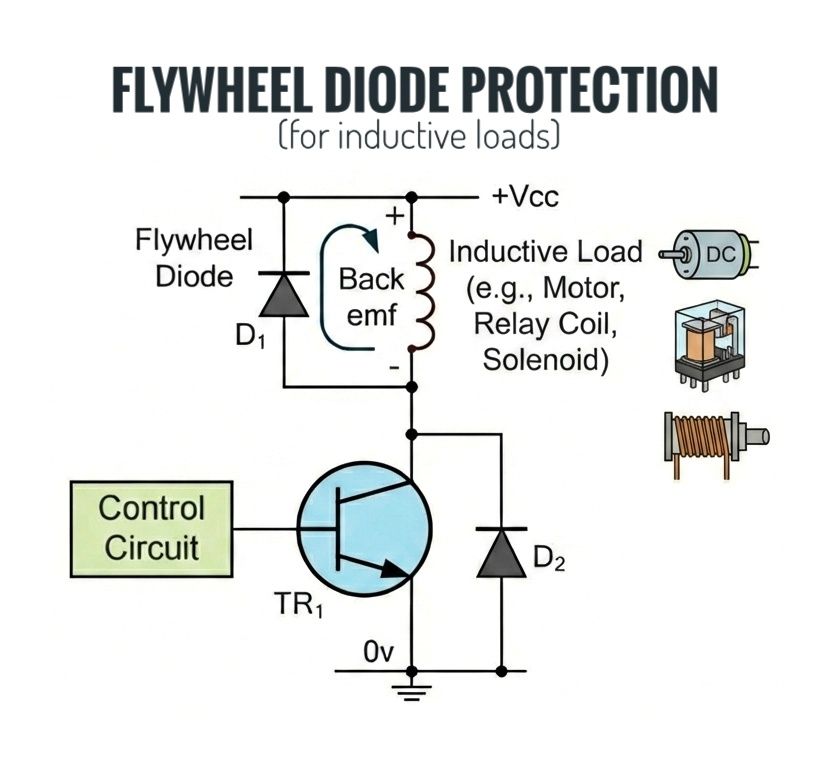 Inductive loads like motors,... - Electronics Education | Facebook