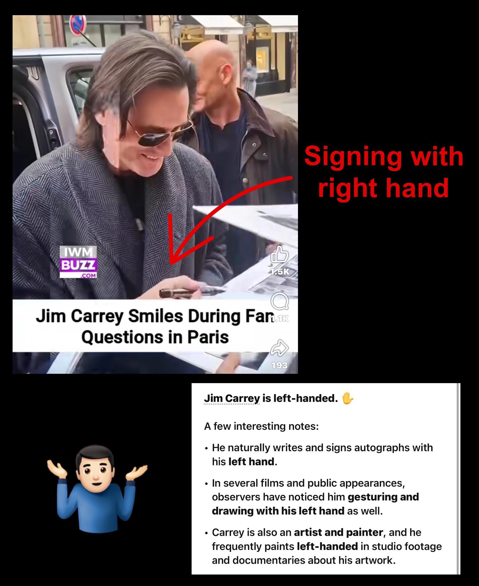 is jim carrey right or left handed Image 3