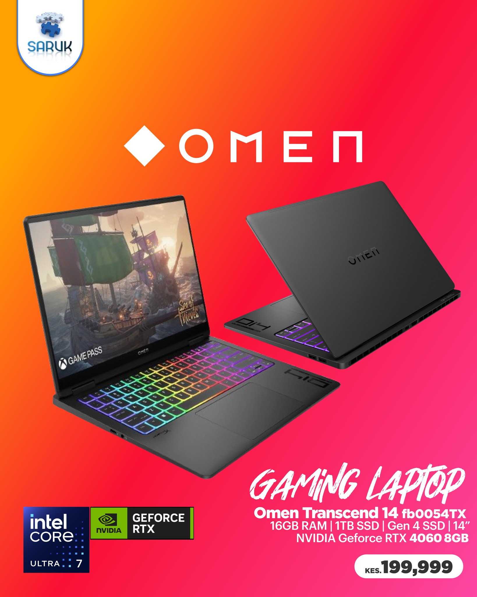 The HP Omen Transcend 14 is a thin, premium gaming laptop that 