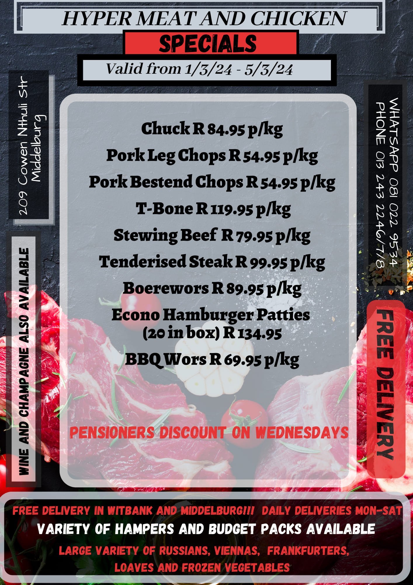 Hyper Meat and Chicken - ‼️SPECIALS‼️ FREE DAILY DELIVERY TO WITBANK ...