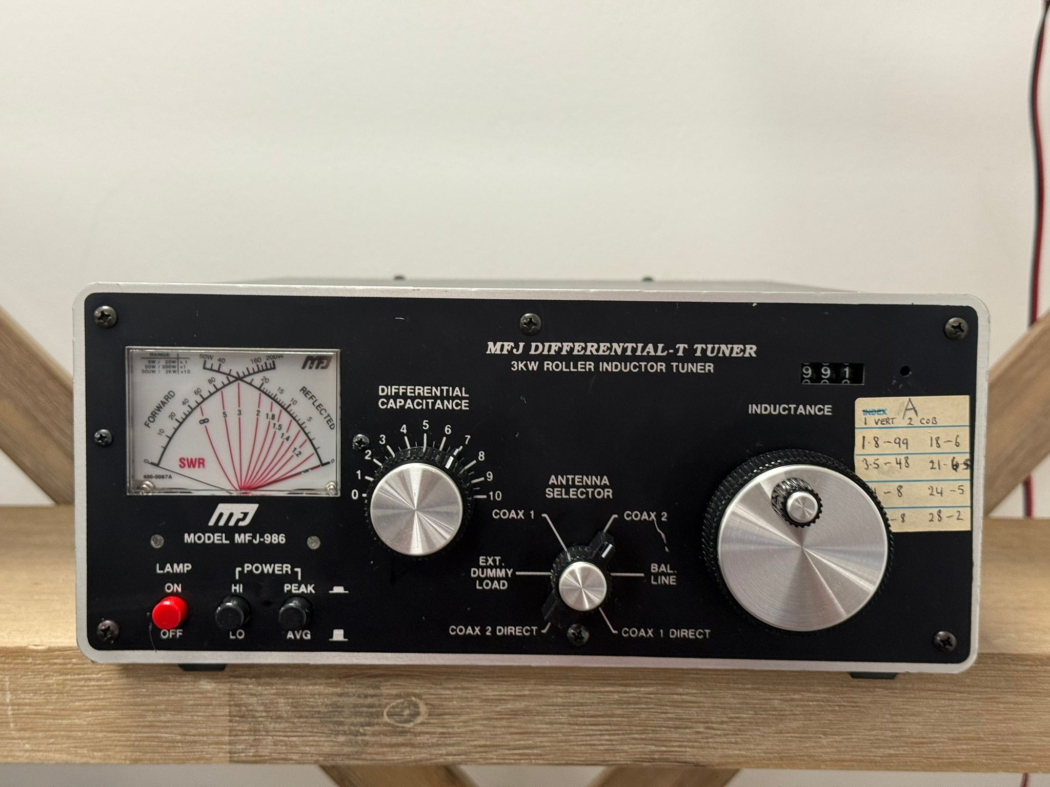 ⚡ SECOND HAND MFJ-986 3KW MANUAL HF ANTENNA TUNER ⚡ Big power