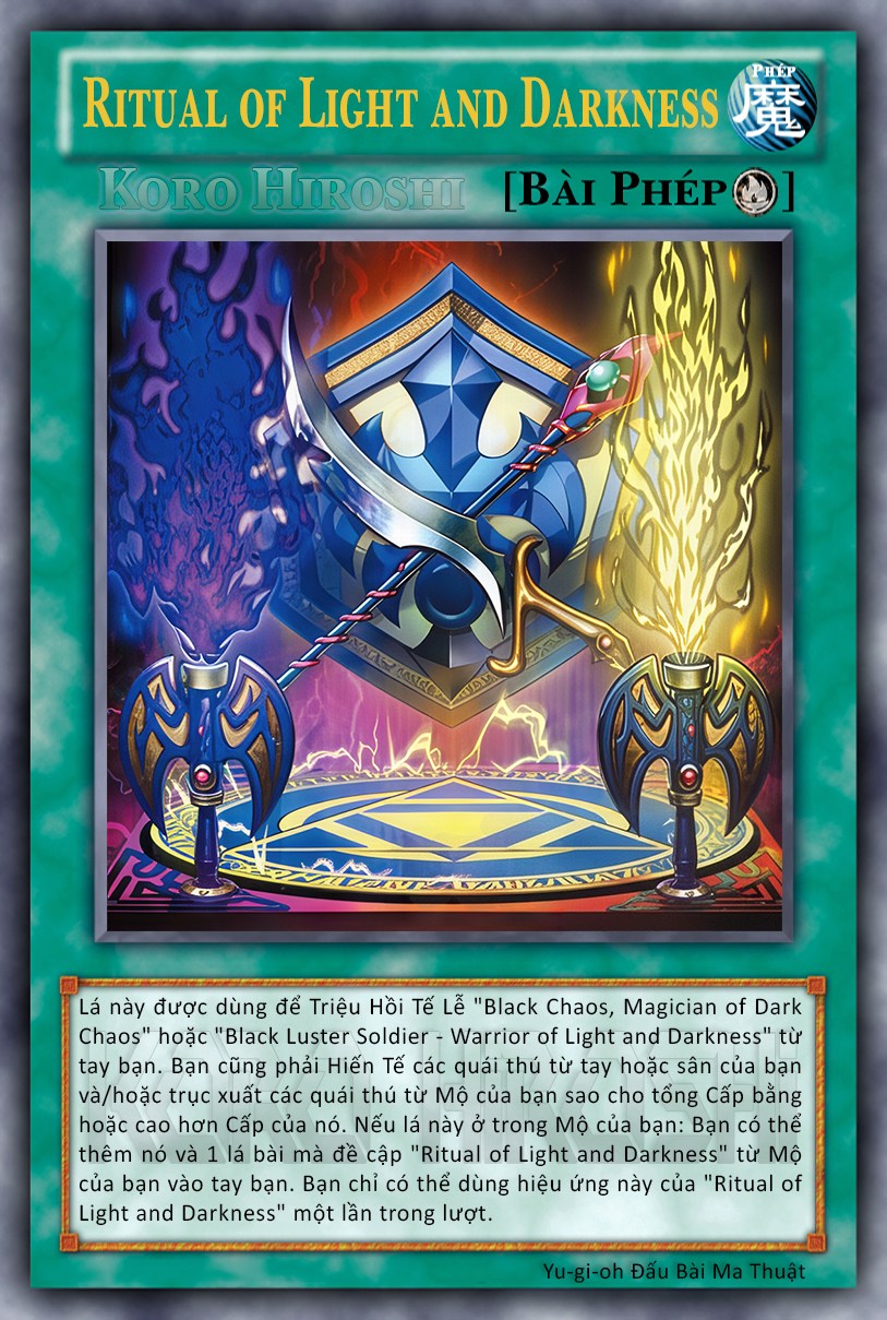 Yu-gi-oh - Ritual of Light and Darkness This card is used to Ritual ...
