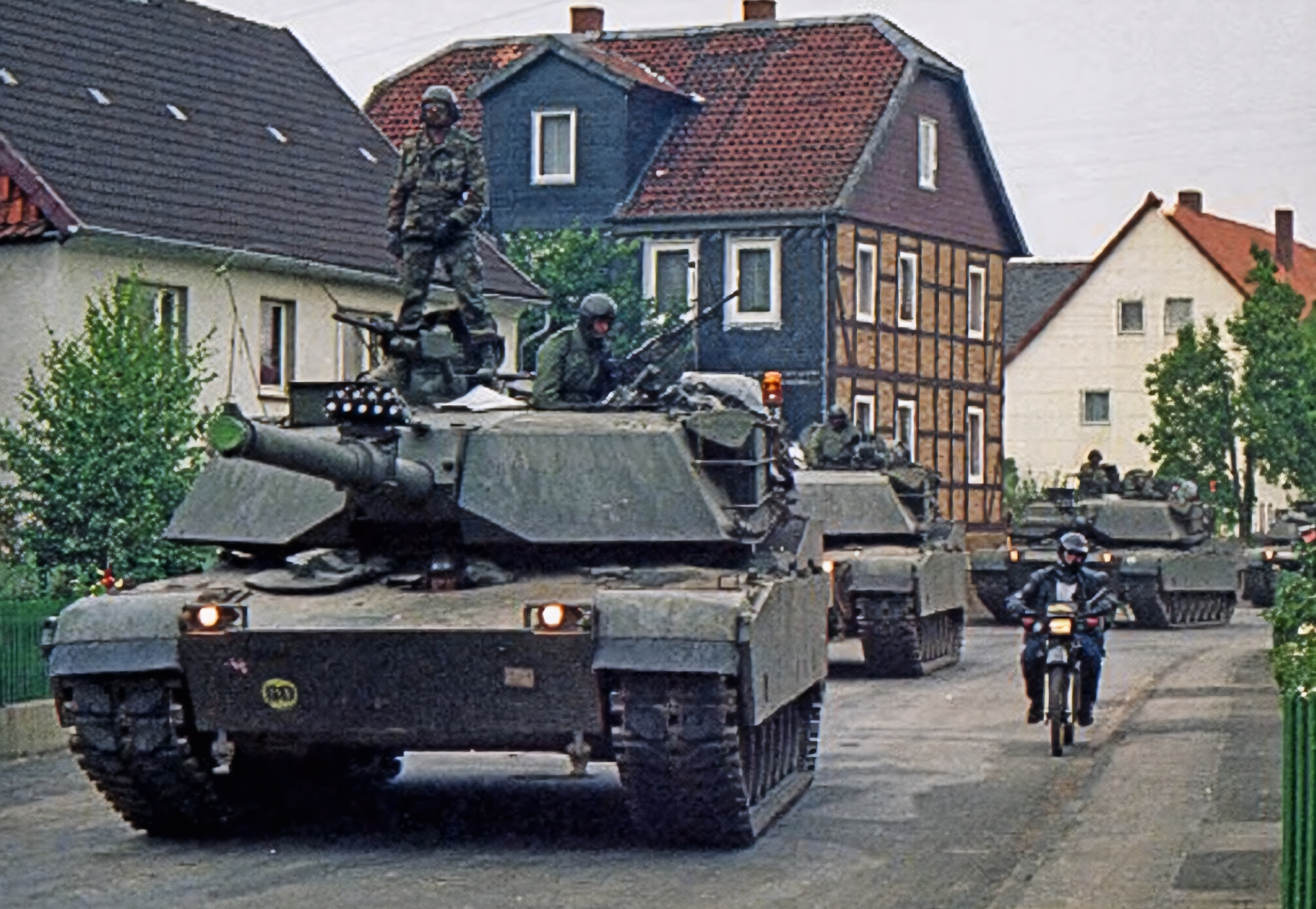 M1 Abrams from the 11th Armored Cavalry en route to Downs Barracks 