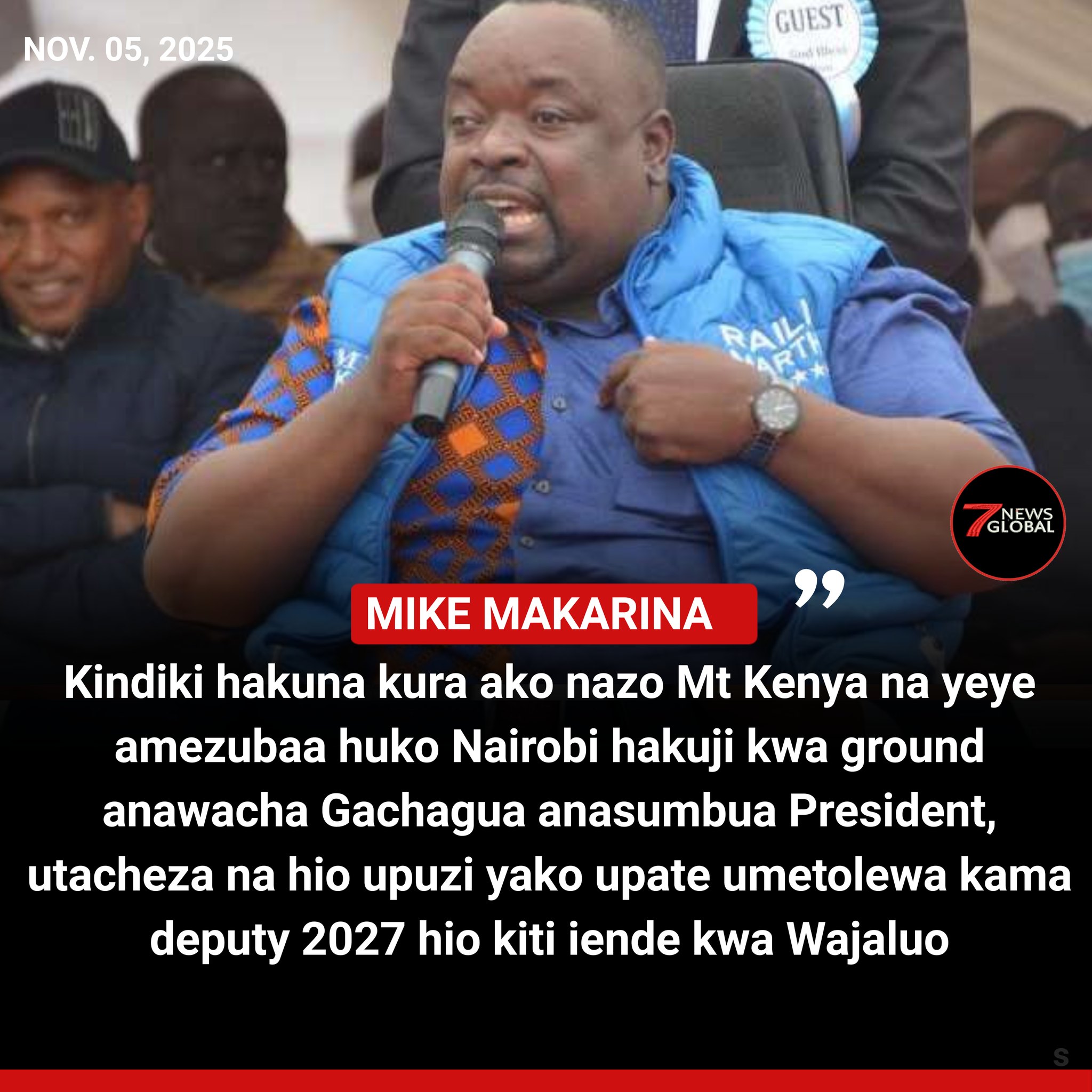 7 News - ''Kindiki hakuna kura ako nazo Mt Kenya na yeye amezubaa huko ...