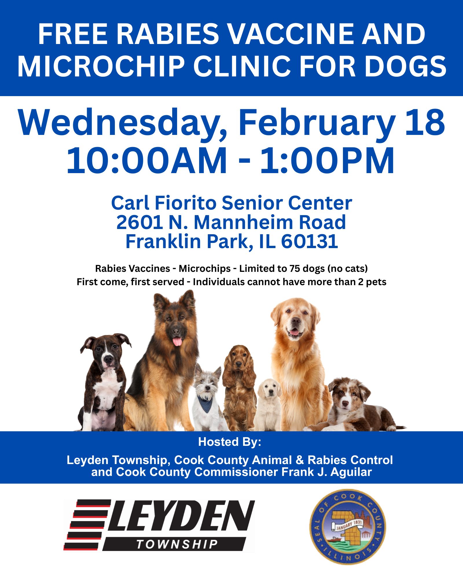 Leyden Township - We are excited to host an free rabies... | Facebook