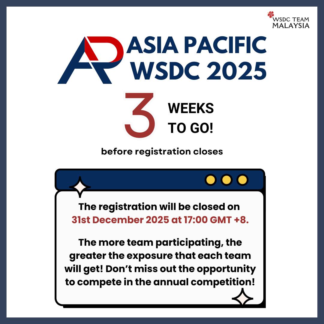 WSDC - WSDC Team Malaysia proudly announces the 6th edition of our ...