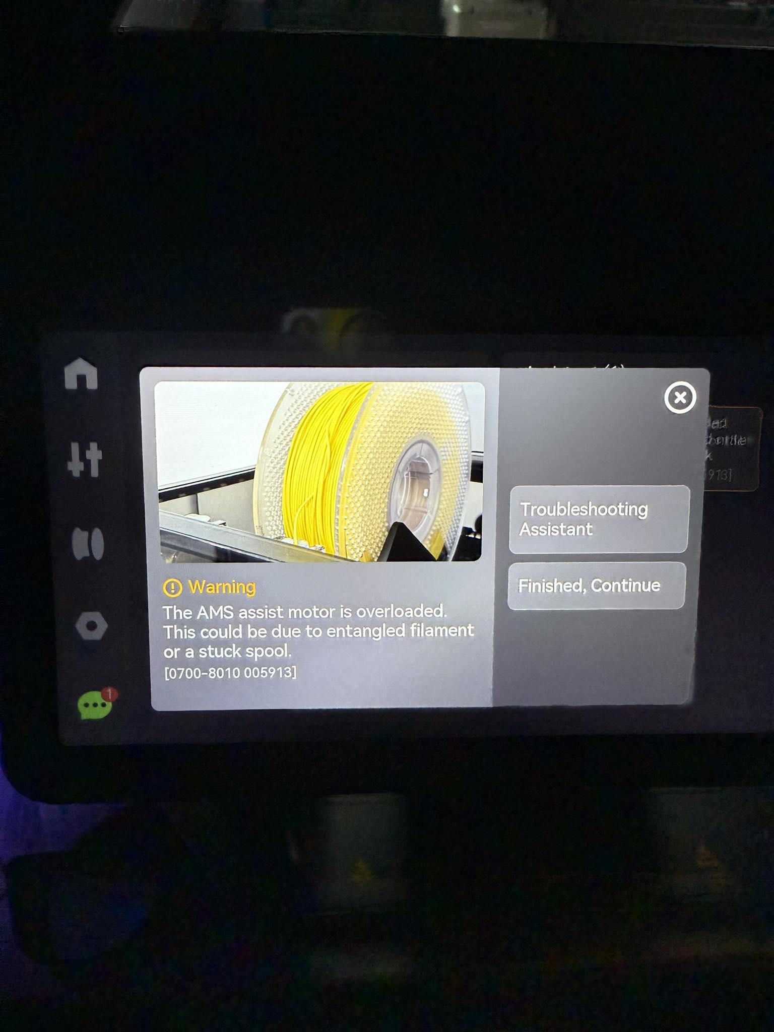 1 day old AMS2 pro keeps getting this error, had 3 AMS originals 