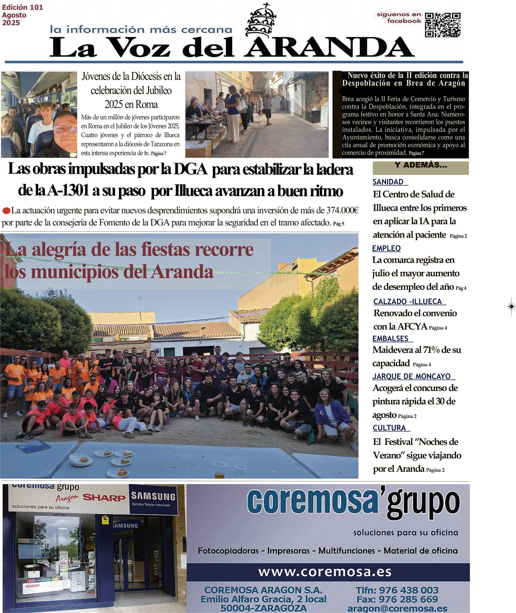 La - 🖲Ya puedes recoger el número de agosto de La Voz del Aranda en los ...