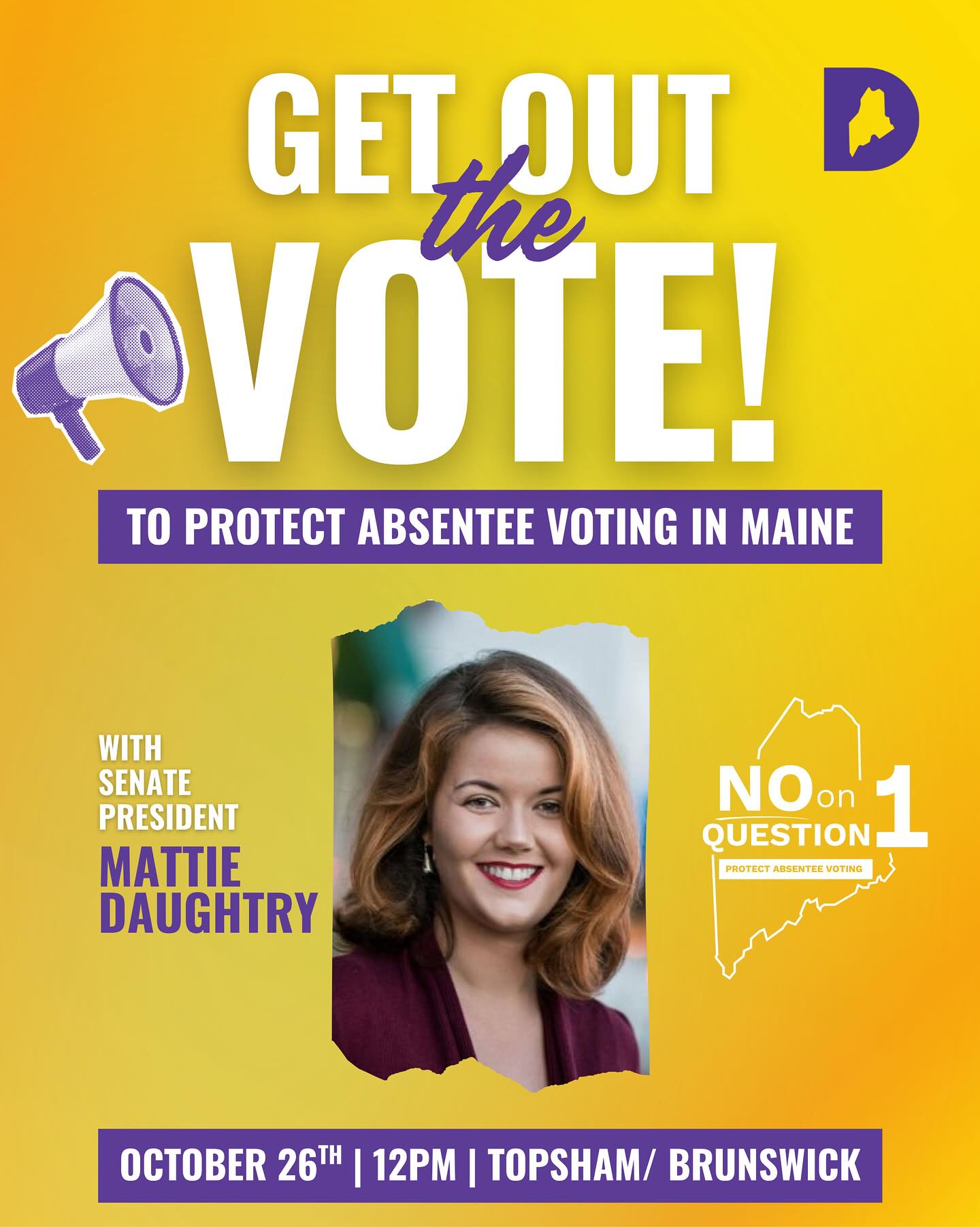 Maine - Get out the vote to defeat Question 1 with Senate President ...