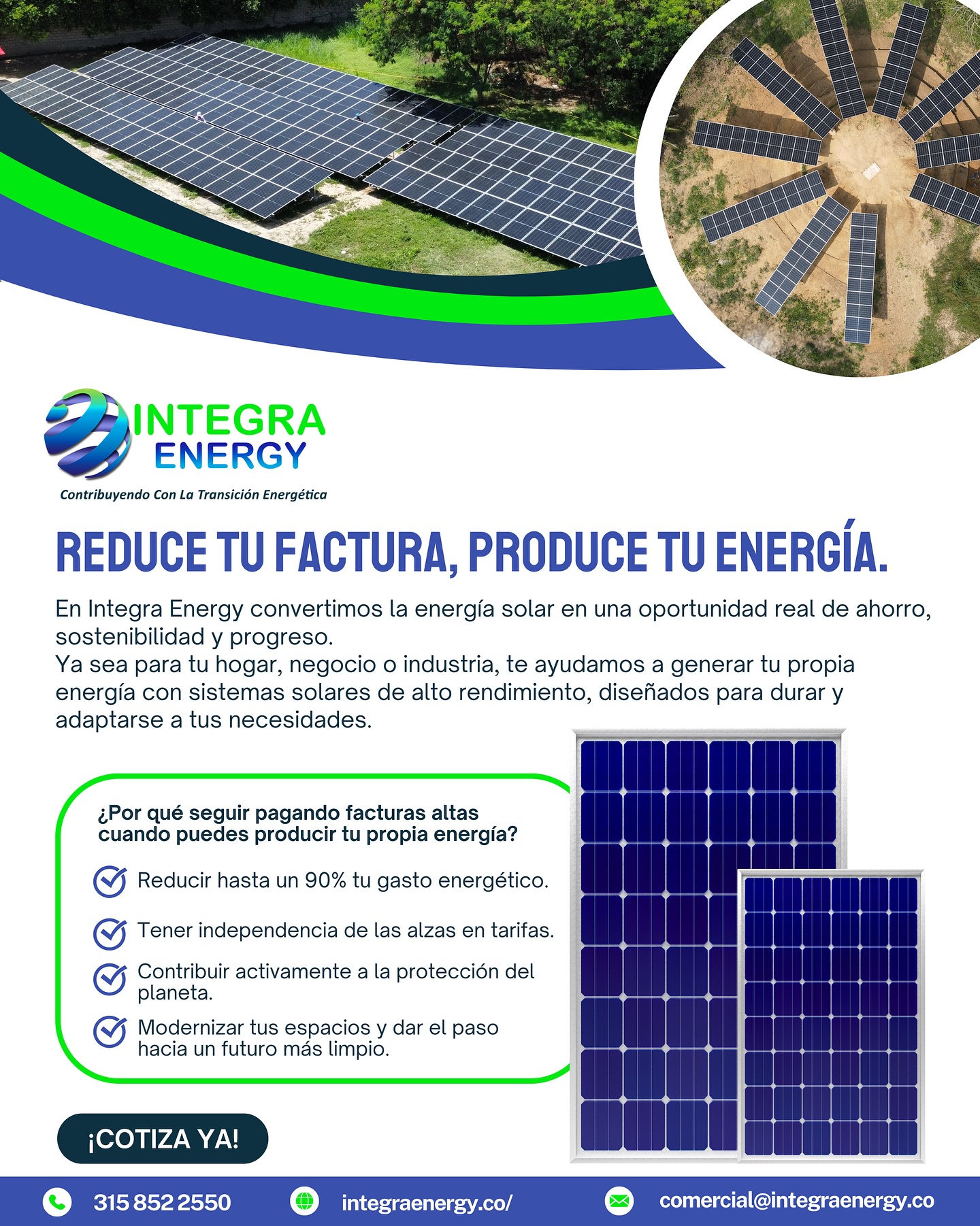 🌞💡 Convierte la luz del sol en el... - Integra Energy SAS | Facebook
