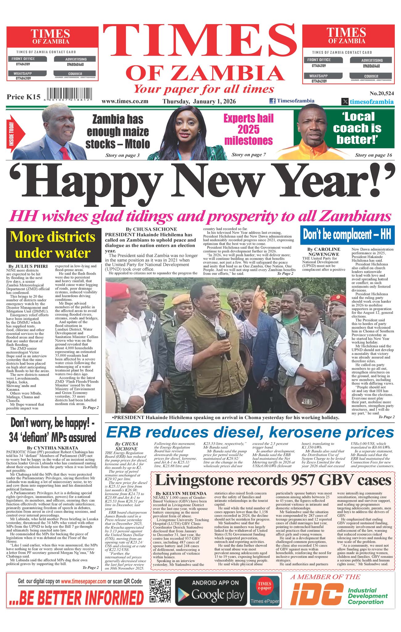 Times of Zambia - TOZ | Lusaka
