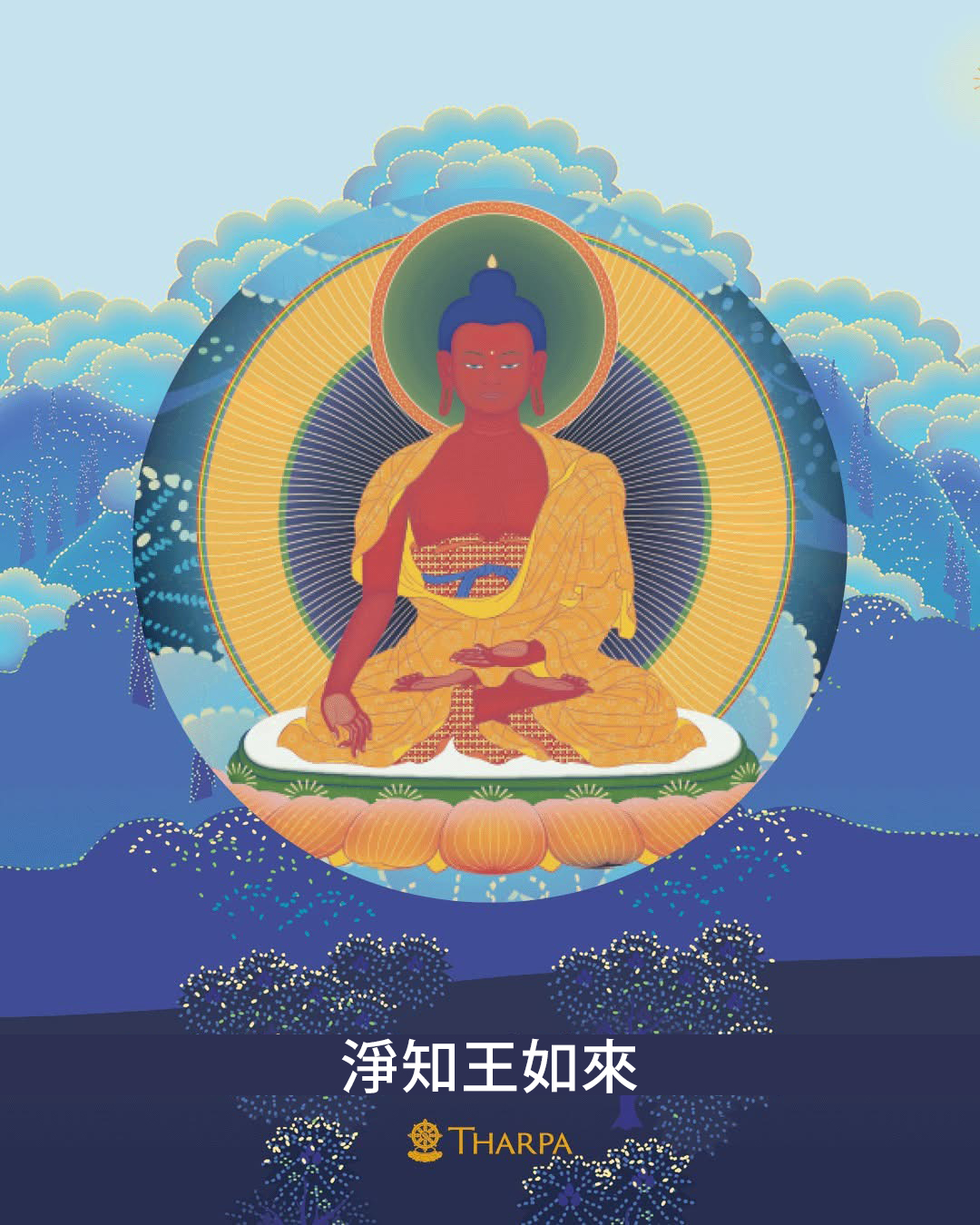 香港噶當巴禪修中心 - 💙 於藥師佛的頂輪是淨知王如來。他具紅色身相，右手結勝施印，左手結等住定印。 ️歡迎大家參加在12月12日至15日舉行 ...