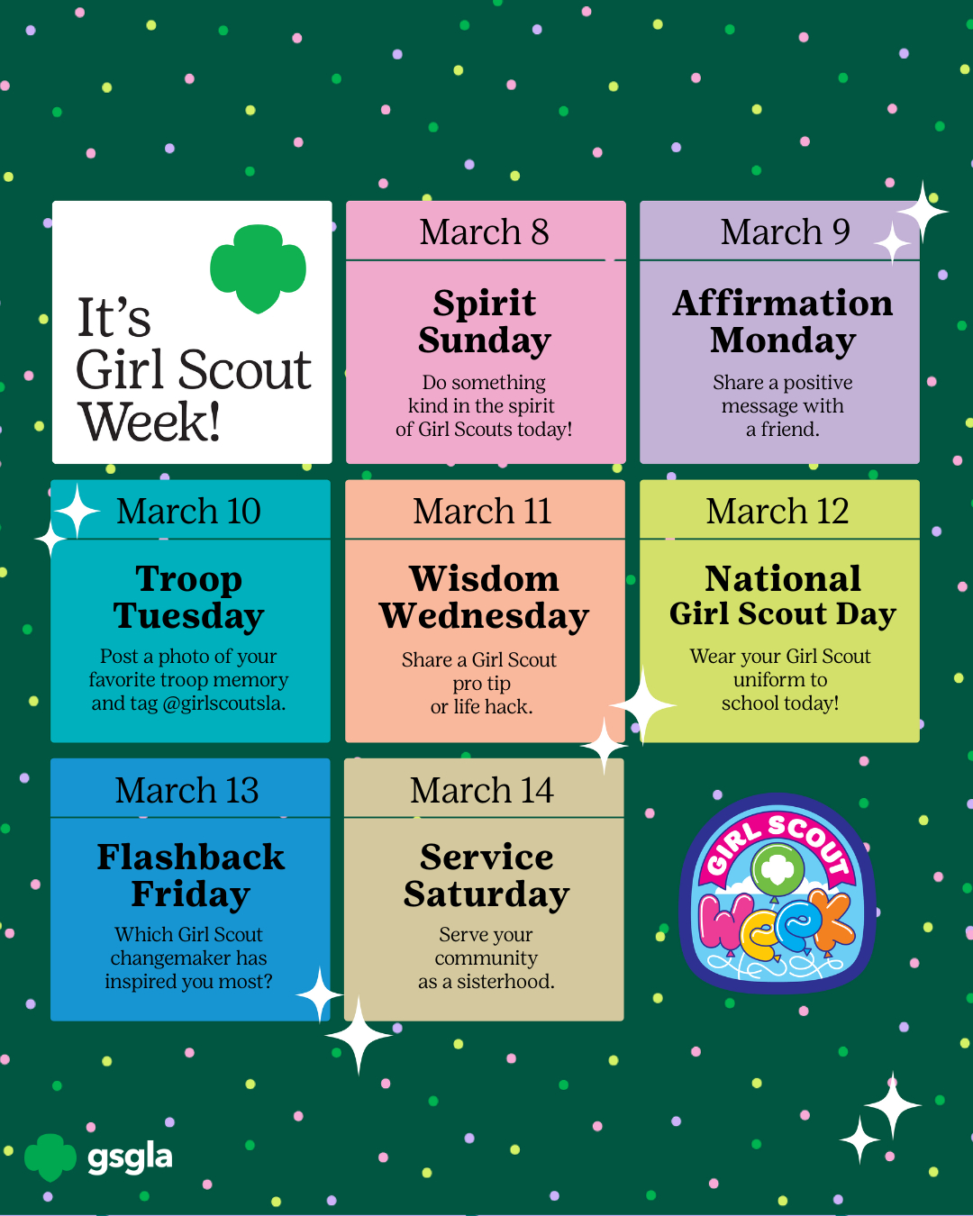 🌟 Girl Scout Week is... - Girl Scouts of Greater Los Angeles | Facebook