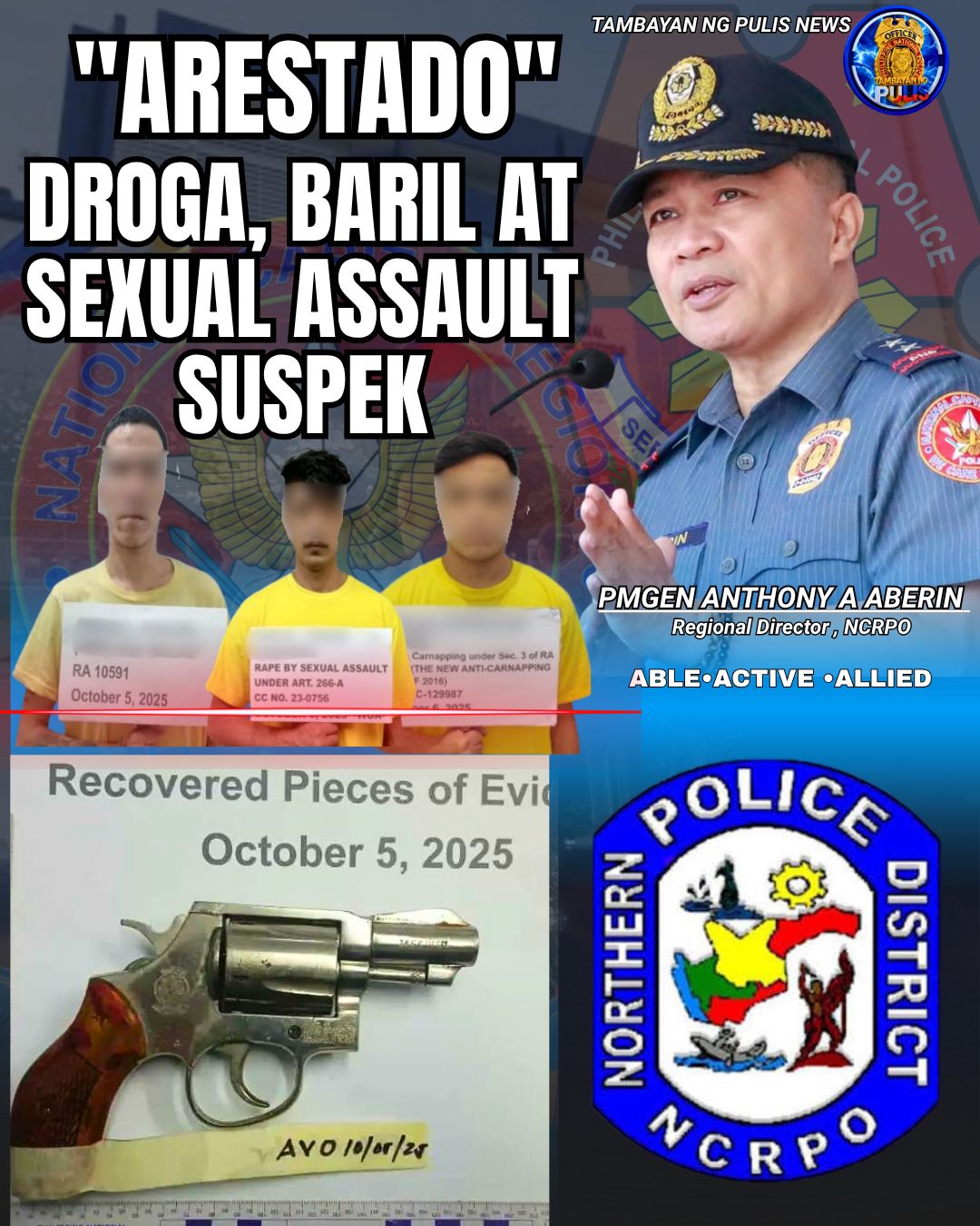 Tambayan - TeamNCRPO || DRUG SUSPECT, RAPIST AT CARNAPPER, TIMBOG SA ...