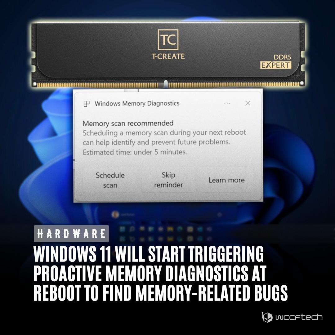 Wccftech - With the memory diagnostic scan, users will be... | Facebook
