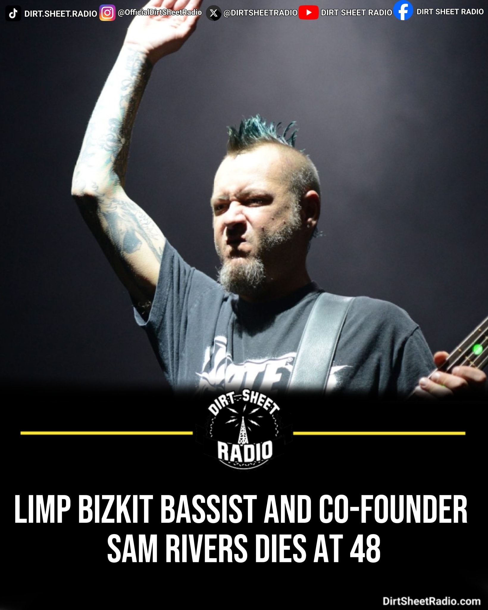 Dirt - 🚨BREAKING🚨 Sam Rivers, bassist and founding member of the metal ...