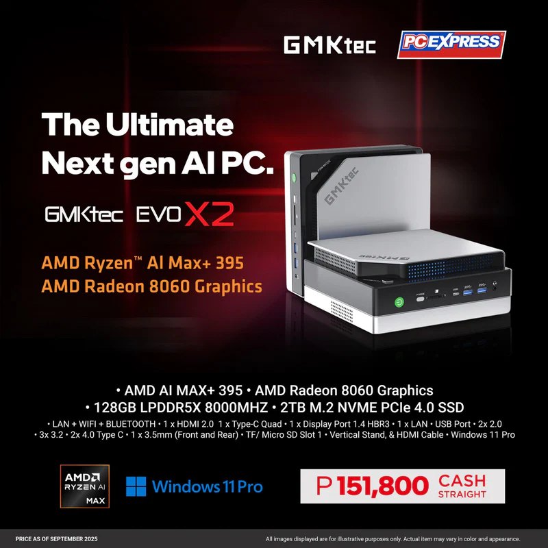 PCX - GMKTEC EVO X2 AMD Radeon™ 8060 Graphics AMD Ryzen™ Ai MAX +395 ...