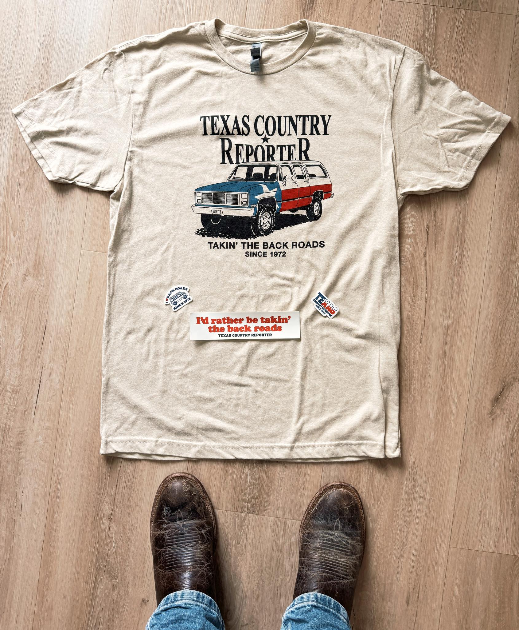 We got these sweet shirts, but the only way to get them is by 