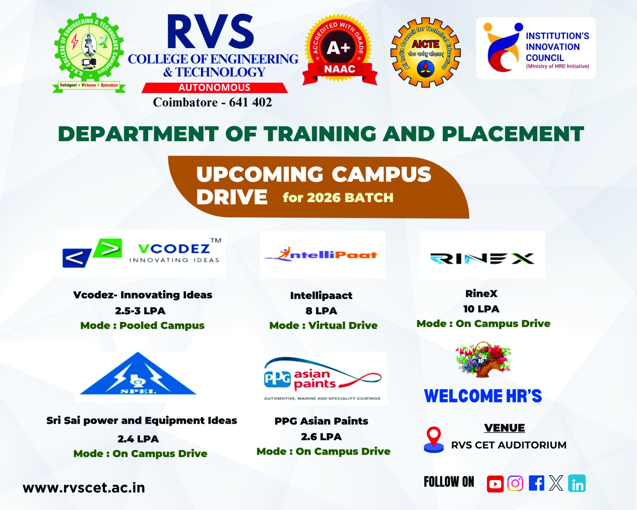 RVS College of Engineering & Technology | Coimbatore