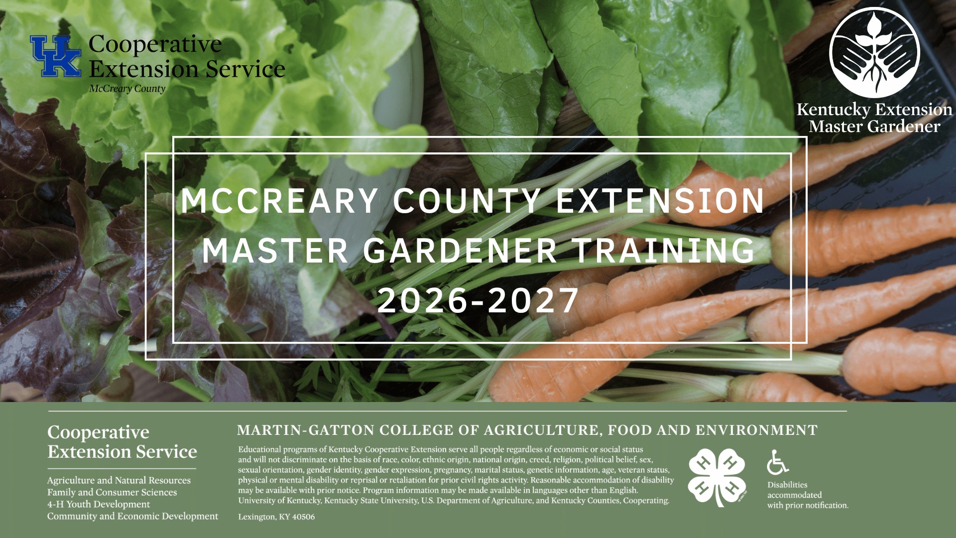 McCreary County Extension Master Gardener Training