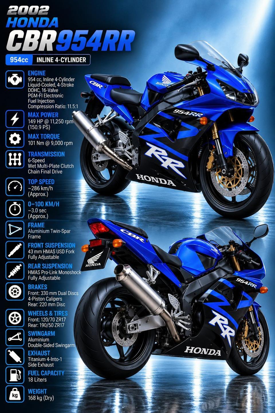 まとめ ②すーら This 2002 Honda CBR954RR is one of the most iconic Fireblade