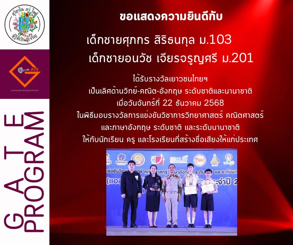 GATE Program Suankularb Wittayalai School