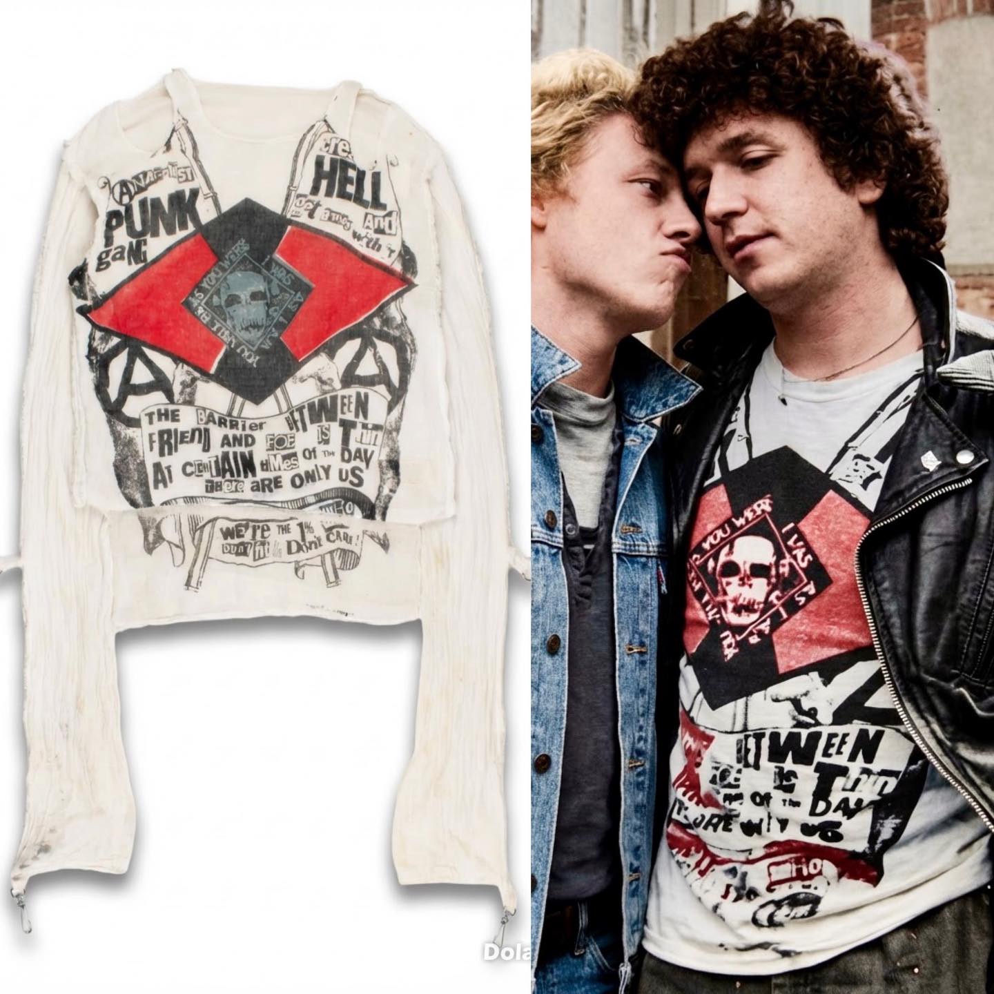 Steve Jones (with Paul Cook) wearing an 