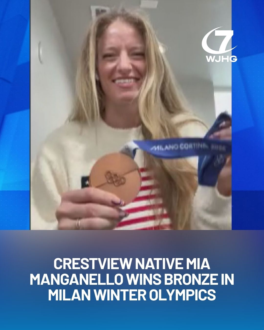 Mia Manganello wins bronze at Milan Winter Olympics