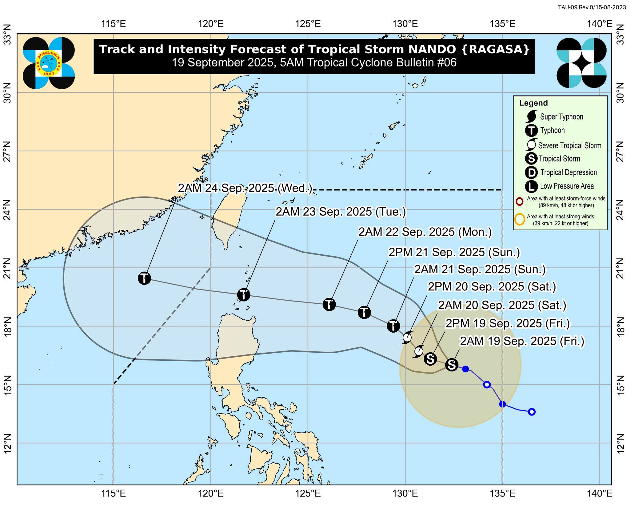 Radyo - TCB # 6 Tropical Storm #NandoPH (RAGASA) 5:00 AM, 19 September ...