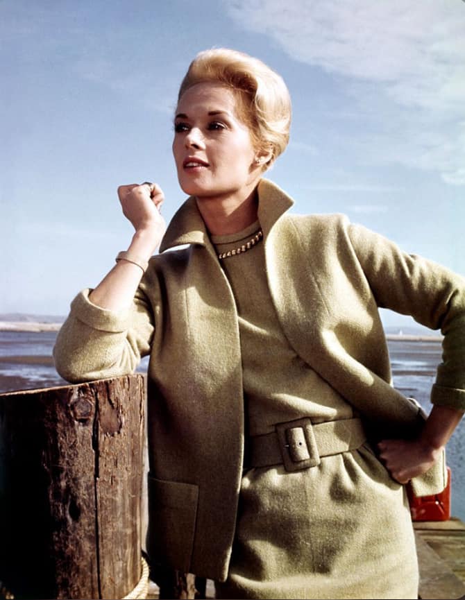 tippi hedren green dress Hedren's iconic suit in The Birds summer brunch