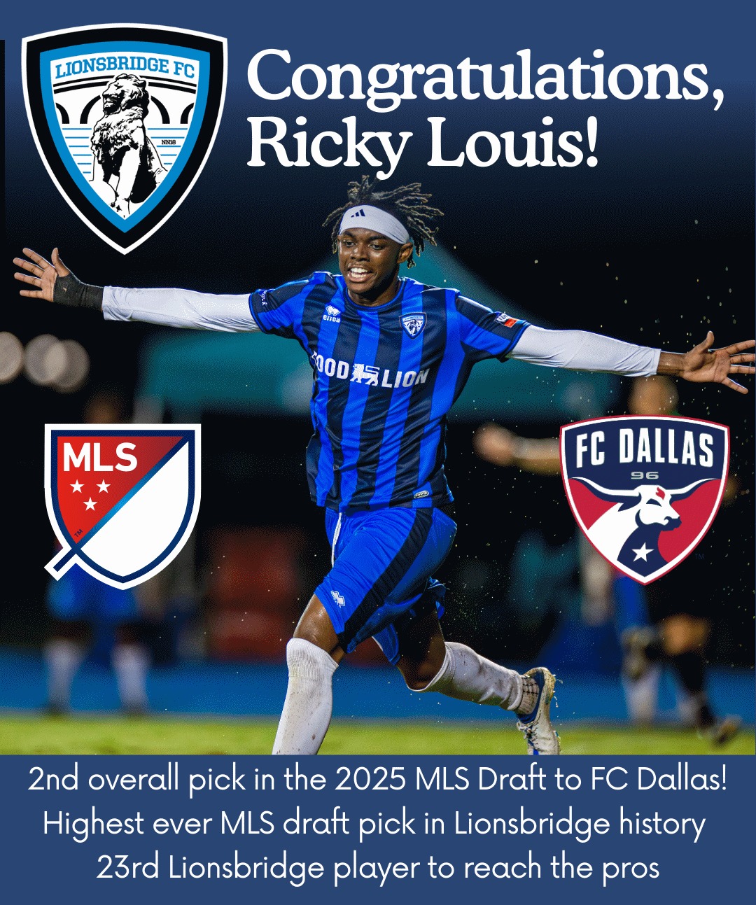 Lionsbridge FC - HISTORY MADE: Congrats to Ricky Louis on... | Facebook