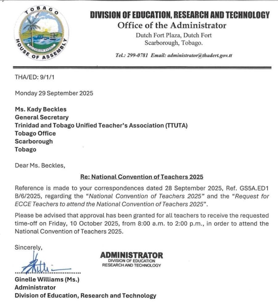 *School Holiday on Friday October 10th... - Tobago Channel 5 | Facebook