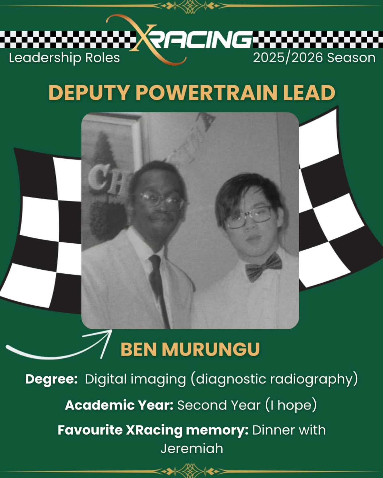 XRacing - Introducing our Deputy Powertrain Lead Ben Murungu for the ...