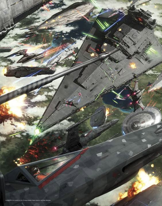 X-Wing. Painted by me in the style of John Berkey using Procreate