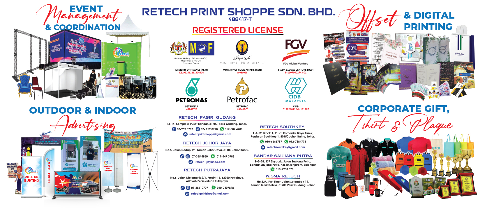 Retech Print Shoppe Sdn Bhd | Johor Bahru