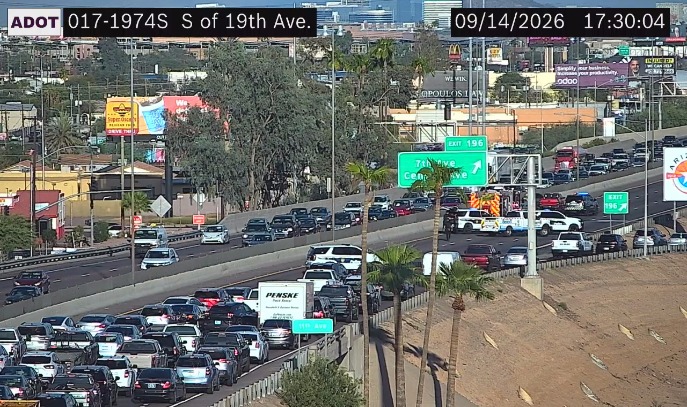 9/14/26 5:35 P.M.: *CLOSURE* I-17 southbound is closed at 7th Ave