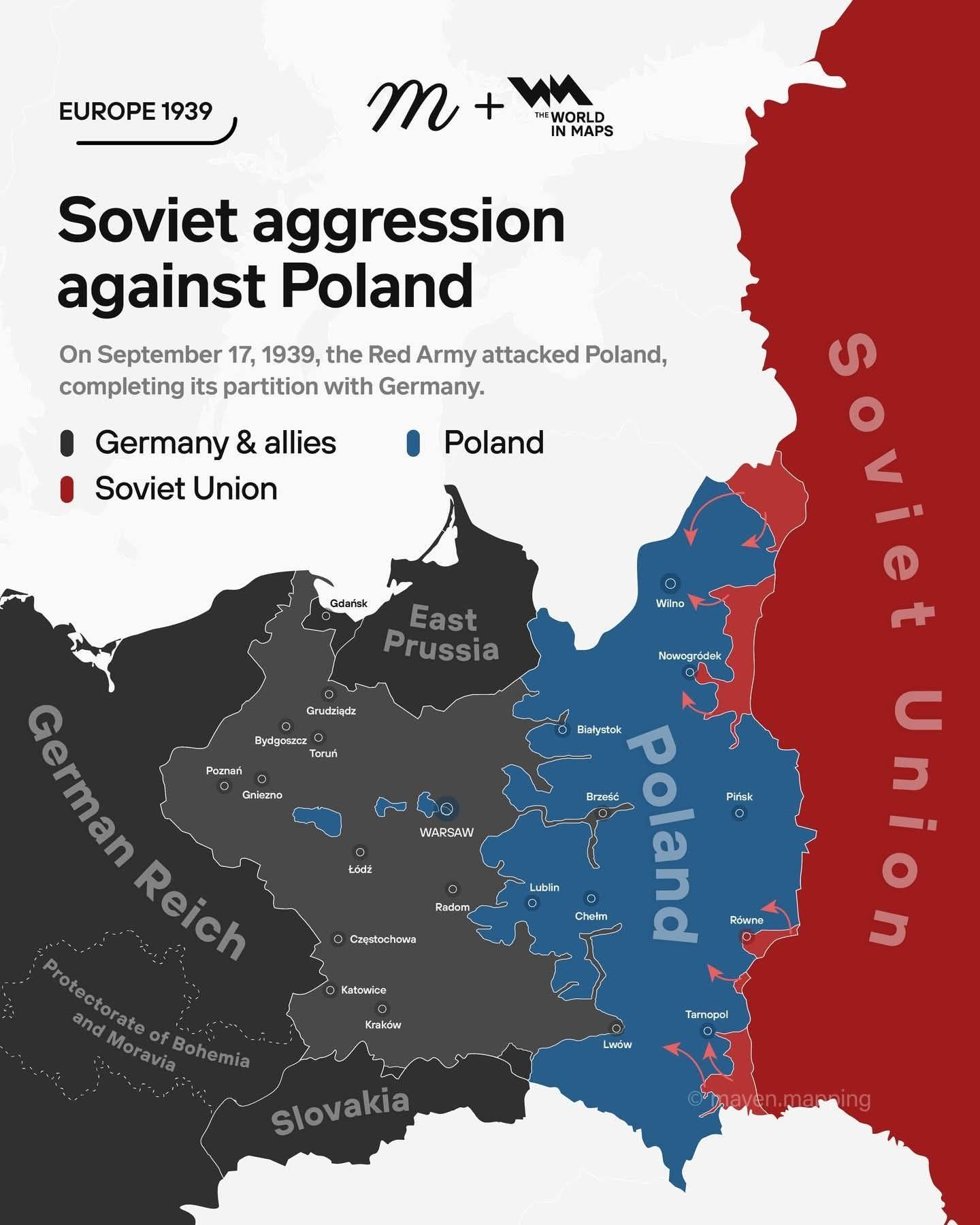 World - 😱Moscow aggression against 🇵🇱Poland🇵🇱 (September 17, 1939 ...