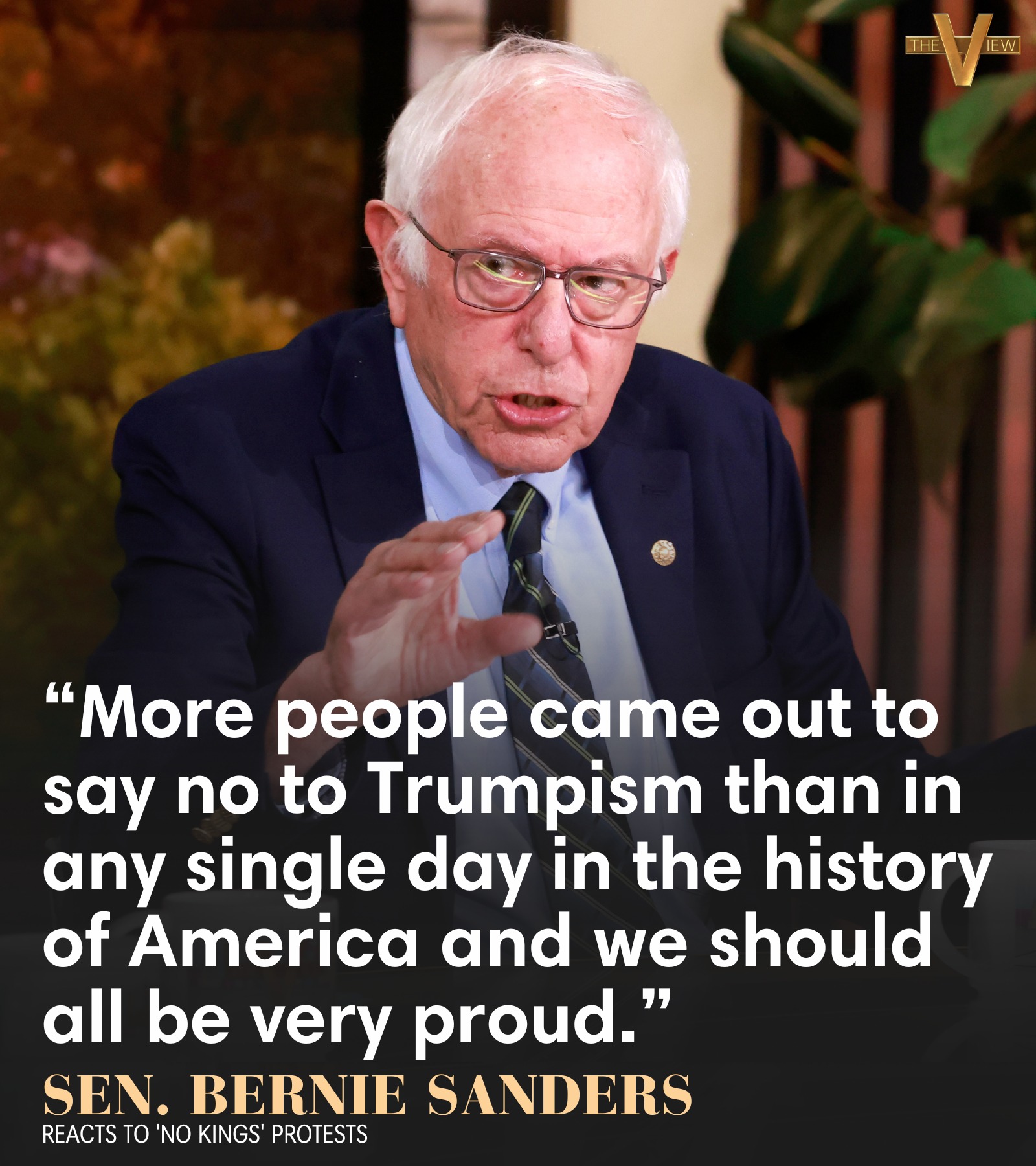 Sen. Bernie Sanders reacts to 